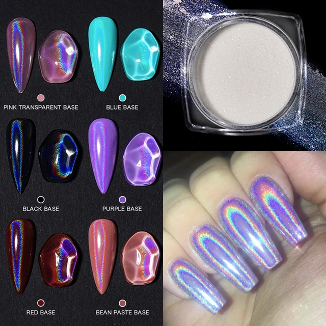 1g/box Super Magic Mirror Black Nail Glitter Uv Gel Polish Chrome Nail Art  Pigment Dust Manicure Decorations For Nails Diy - Nail Glitter - AliExpress