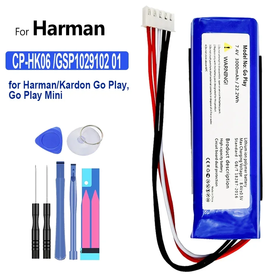 Batteria Altoparlante 3000Mah Cp-Hk06 /Gsp1029102 01 Per Harman/Kardon Go Play, Goplay Go Play Mini Goplay Mini Batteria Ricaricabile