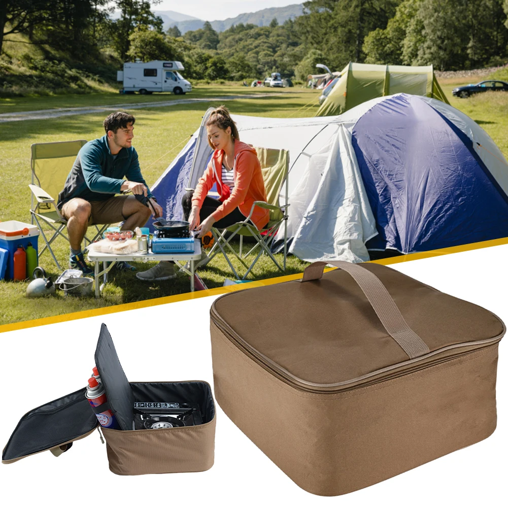 Stove Protection Bag Oxford Cloth Gas Stove Canister Pot Carry Bags Versatile Wear Resistant for Outdoor Camping Picnic