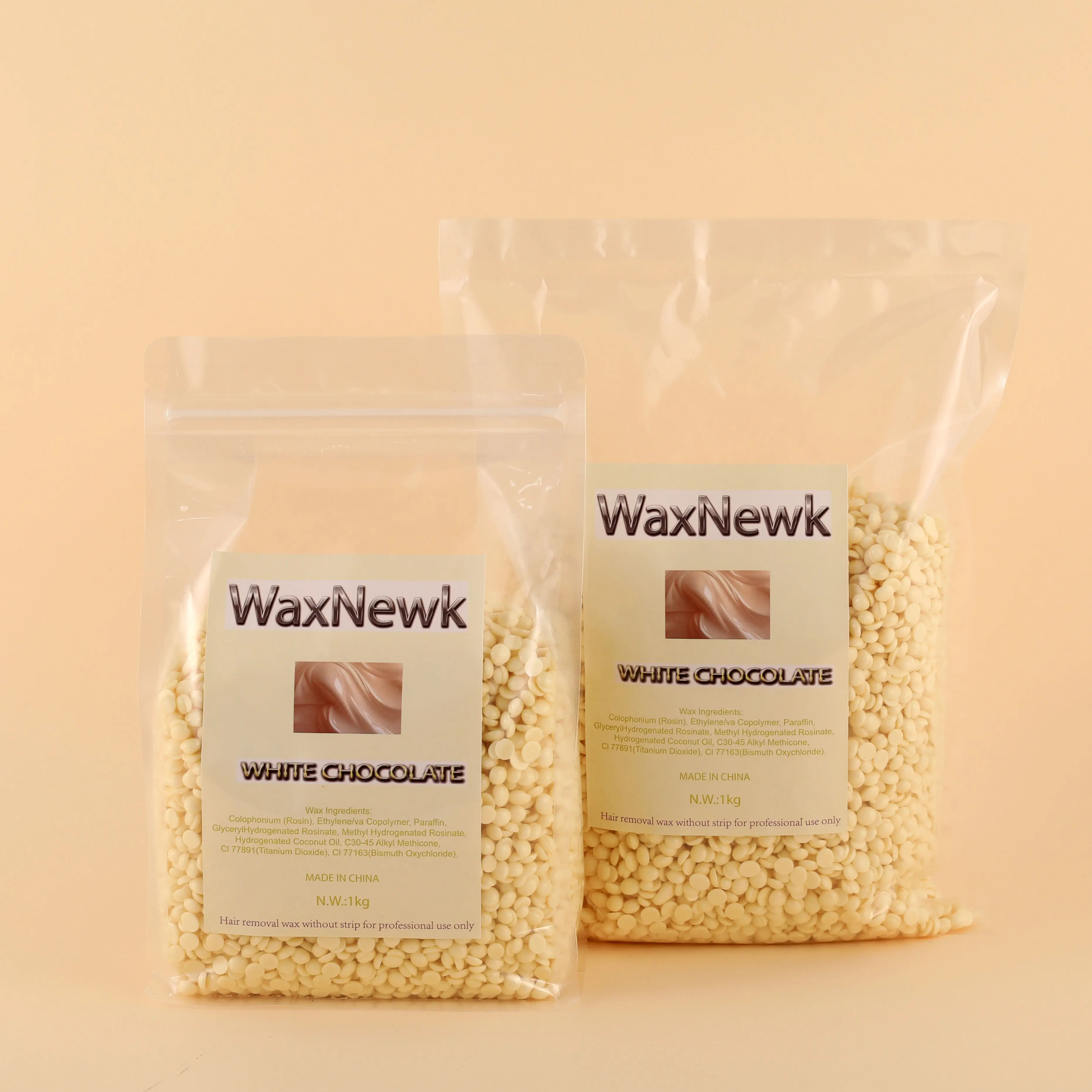WaxNewK white chocolate Hard wax Beads 1kg all hair all areas Full Body Soft Coarse Hair Bikini Legs Brazilian Wax no strip wax