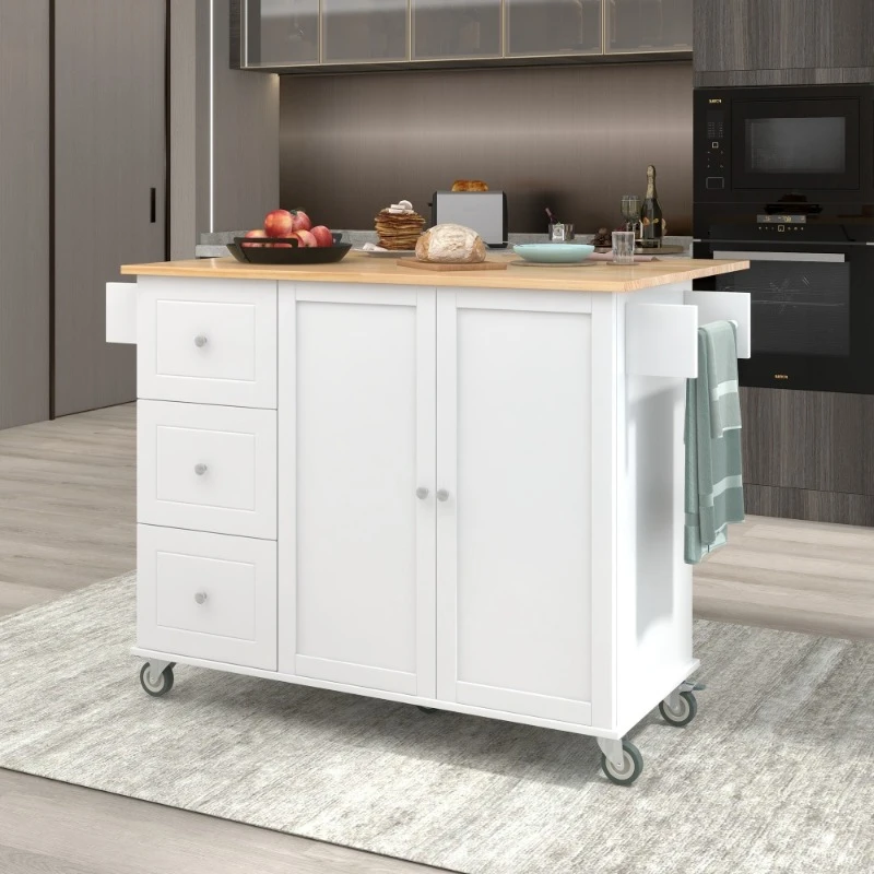 

Luxury Rolling Kitchen Storages Island Nordic Wood Top Organizers Space Saving Kitchen Organizers Shelves Kitchen Furniture