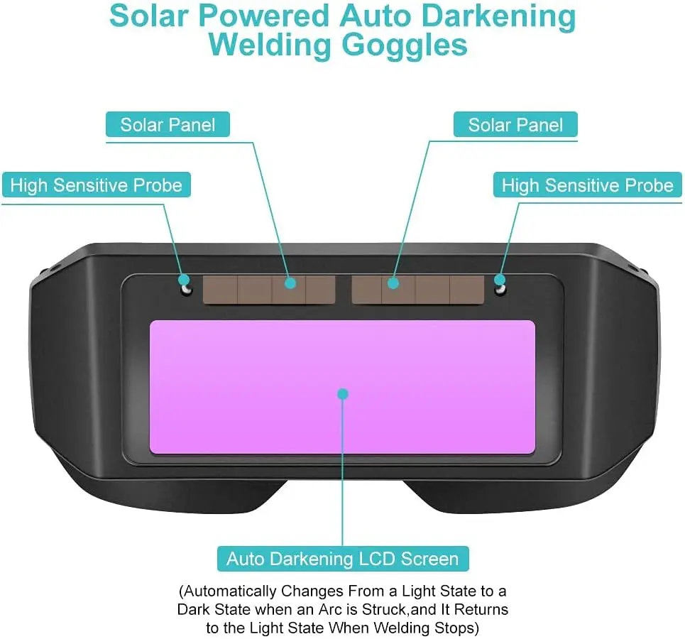 Welding Glasses Automatic Solar Automatic Darkening Safety Glasses TIG MIG MMA Welding Goggles Welder Glasses Protective Tools