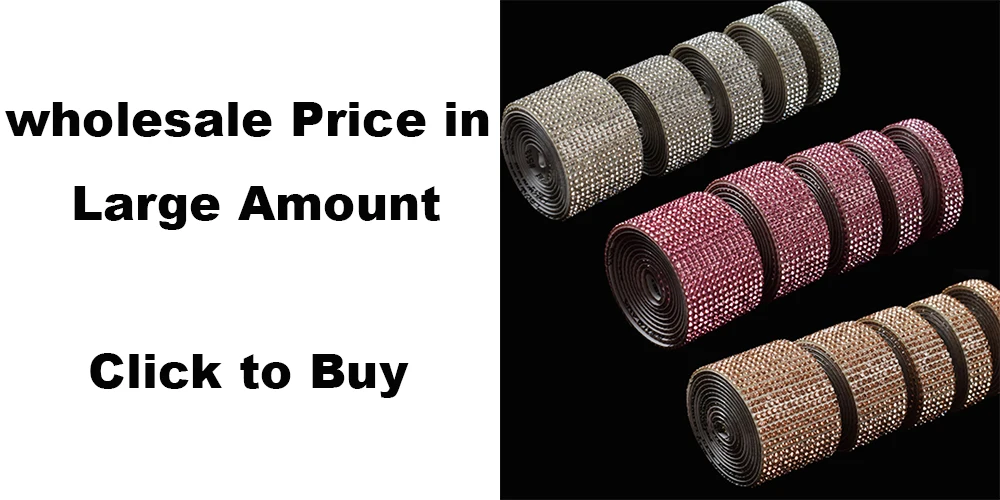 Crystal Rhinestone Ribbon Sticker Set