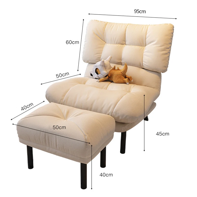 Lazy Sofa Single-Person Balcony Recliner Bedroom Folding Sofa Backrest Chair for Lying and Sleeping Single Chair