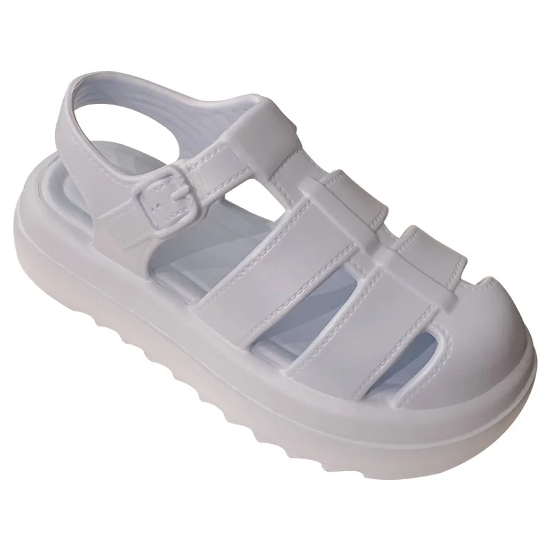 Roman Sandals For Women 2023 Summer Women Thick Sole Sandals Fashionable Simple Solid Color Women Gladiator Shoes