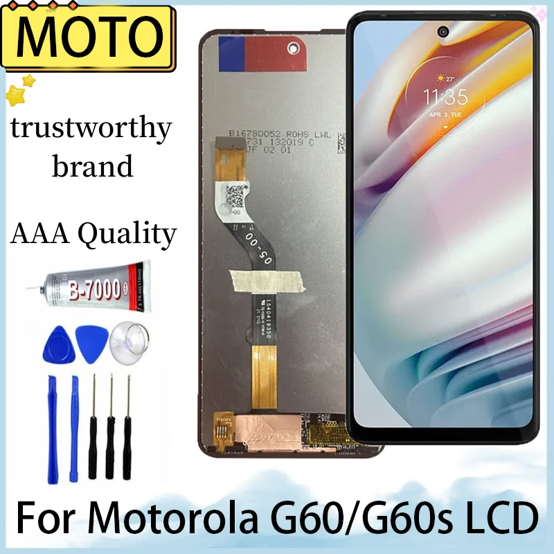 

6.8" For Motorola Moto G60 LCD Display Touch Screen Digitizer Assembly For Moto G60S Display With FrameReplacement Repair Parts