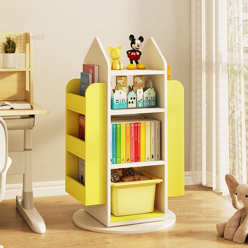 Estantería minimalista moderna para dormitorio, estantería giratoria para  libros de diseño creativo, armario para el hogar - AliExpress