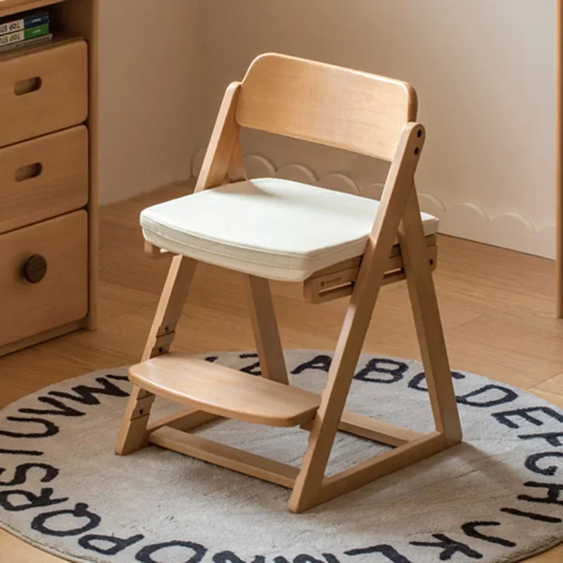 Children Chair Wooden Chairs Design Child Room Furniture Growing Kids Wood Children's Stool Mueble Infantil Designer Study