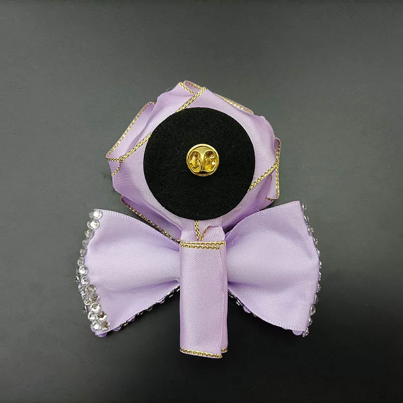 Herren-Hochzeits-Bogen-Brosche, originelles Design, handgefertigter Schmuck, Geschenk, High-End-Business-Anzug, Accessoires, Strasssteine, Anstecknadeln – Detail 2