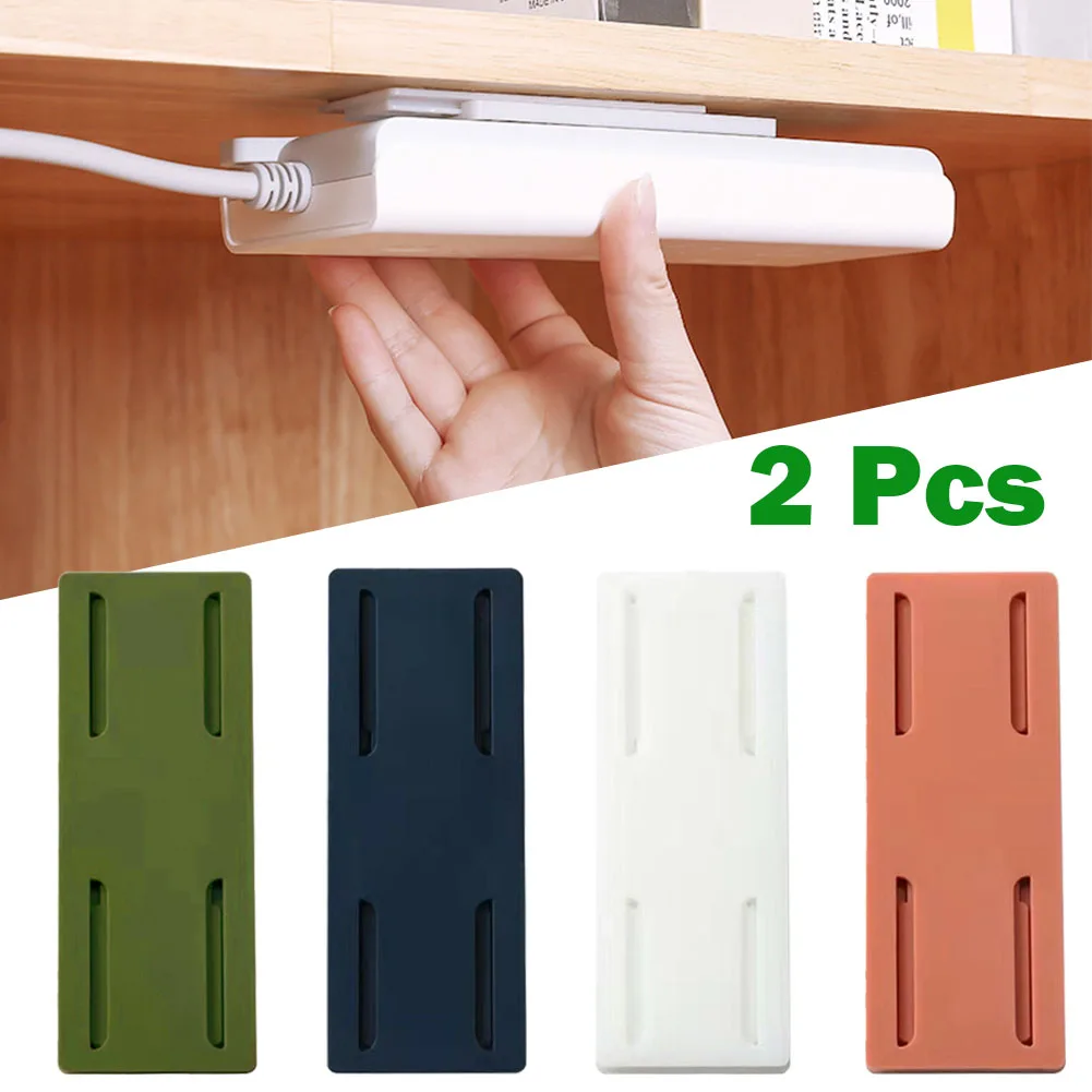 Socket Holder Socket Fixer Wall Mounted Storage Holder Fixed Power Panel Remote Control Multiple Colors 2pcs socket holder