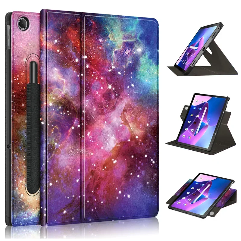 

360 Degree Rotating Cover For Lenovo Tab M10 Plus 3rd Gen Smart Case TB125FU TB128FU 10.6" Flip Stand Funda Xiaoxin Pad 2022