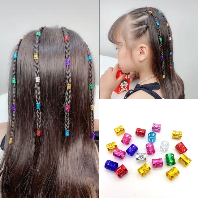 100pcs Gold Silver Dreadlock Hair Rings Adjustable Cuff Clip Hair Braids  Dirty Braids Beads Hairpin Jewelry Hair Accessories New - Hair Clip -  AliExpress