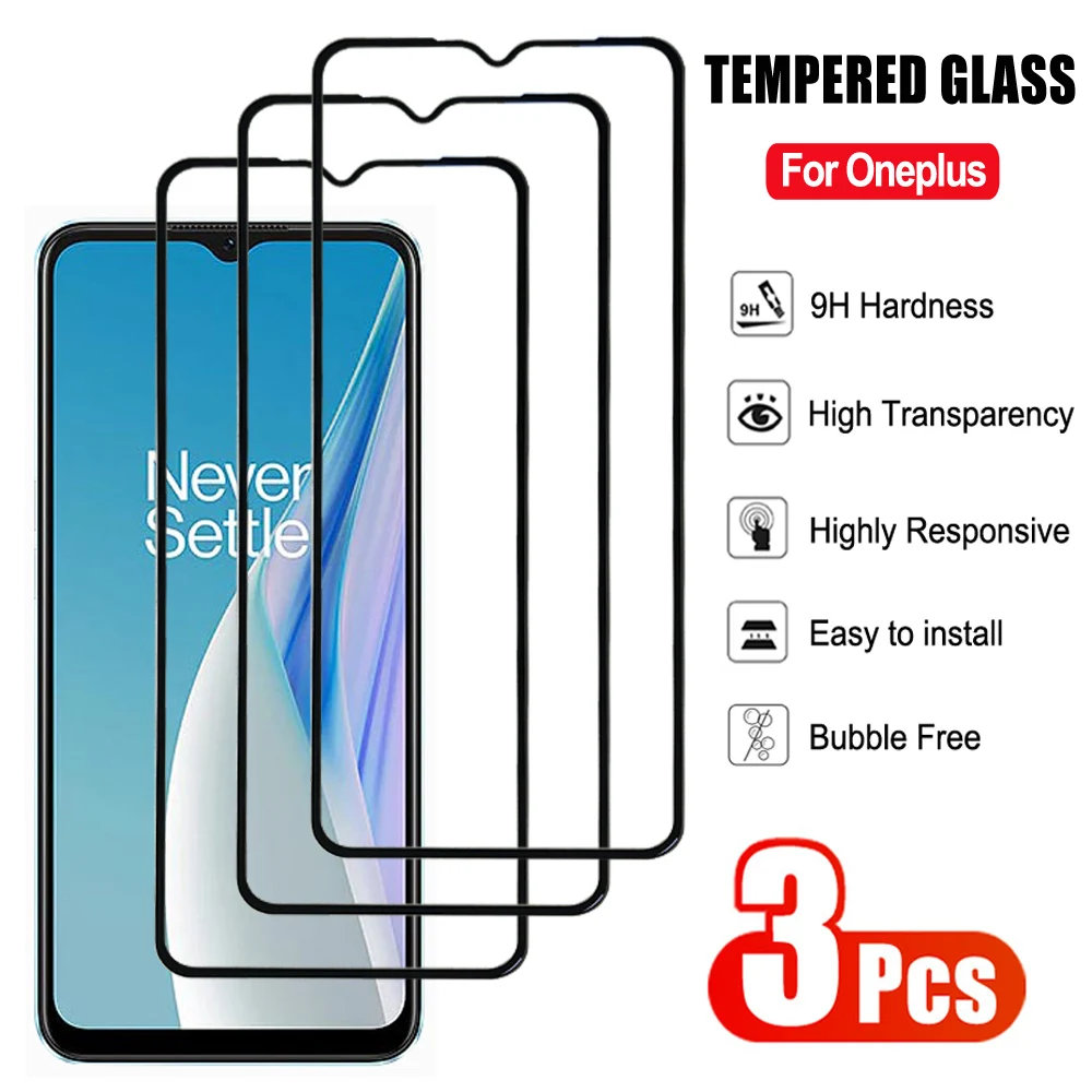 

3Pcs 9D Full Tempered For Oneplus Nord N10 N20 SE N30 N100 N200 N300 Screen Protector CE 2 3 Lite 2T ACE Pro 2V Glass Film