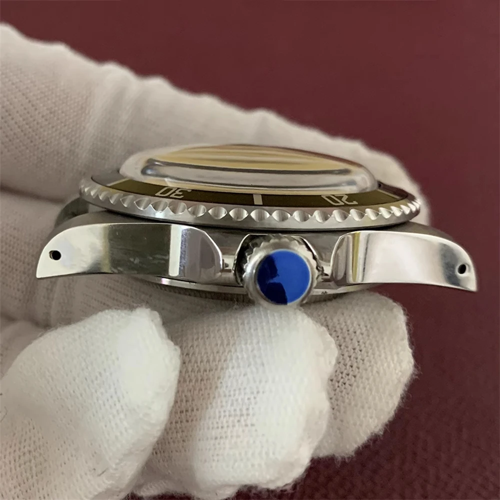 High-Quality Acrylic Dome Glass Retro Watch Case 39.5mm, for NH35 NH36 NH34 Movement, 5ATM Waterproof Stainless Steel Watch Case