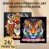 2-Pack Animal Mandala Colouring Book for Adults - Stress Relief and Mind fulness Art Therapy 1