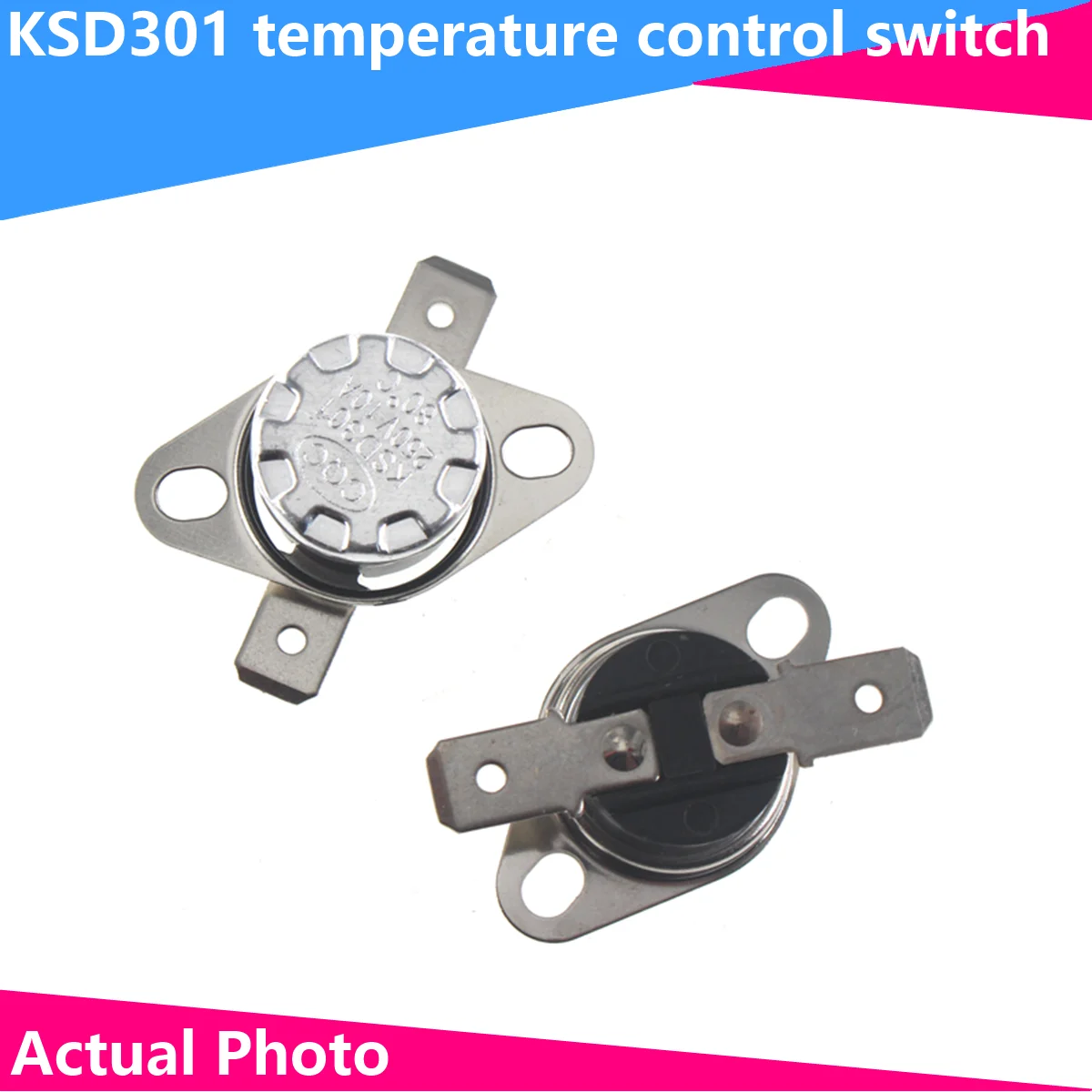 Lot De 8 Thermostats KSD301 125°C / 257°F 16A NC - Interrupteur à Disque Instantané, Réglage Température