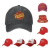 Cars Lightning McQueen Logo Baseball Caps Distressed Denim Washed Headwear for Men Women Outdoor Running Adjustable Fit Hats Cap 1