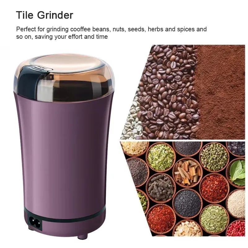 Coffee Grinder Stainless Steel Nuts Beans Grains Mill Herbs Electric Grinding Machine Multifunctional Coffee Bean Grinding Home 3