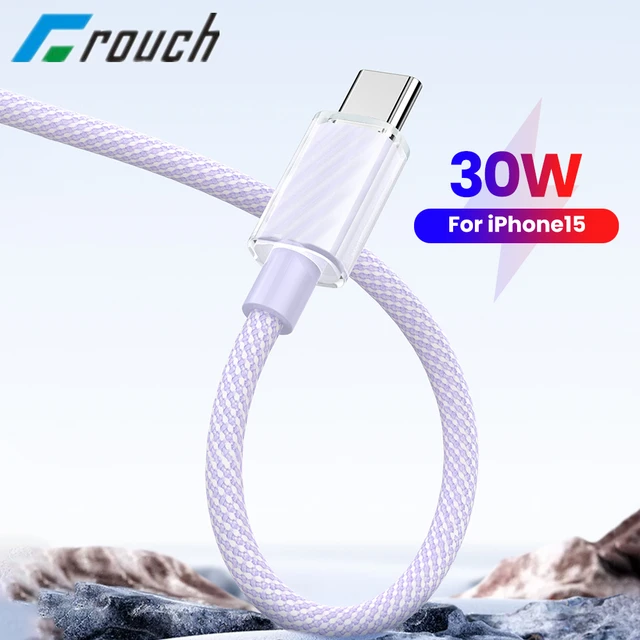 PD 30W USB Type C To Type C Cable For iphone 15 15 Pro Max