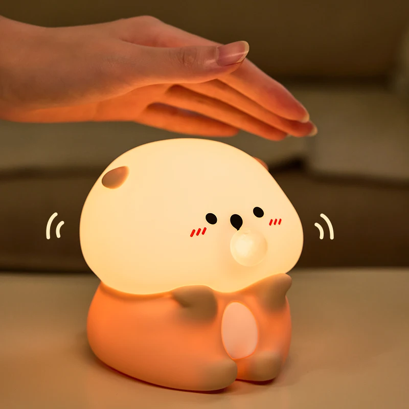 광대어 팻 램프 바다 수달 코알라 나무늘보 실리콘 LED 야간 조명 타이머 수면 조명 어린이 추수 감사절 크리스마스 생일 선물
