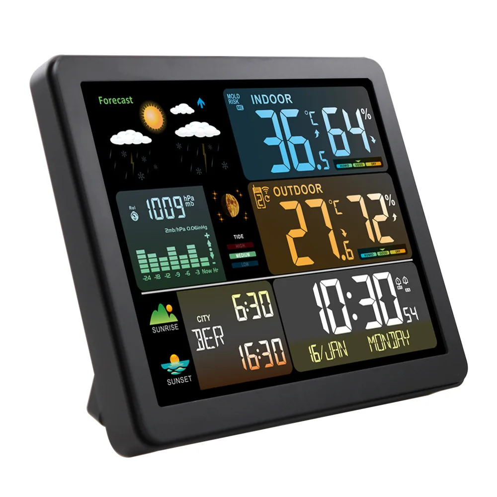 Du-y-kolorowy-ekran-Alarm-stacji-meteorologicznej-zegar-miernik ...