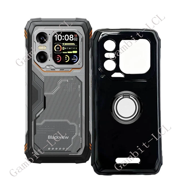 Blackview Xplore1 6.78 Back Ring Holder Phone Cover - TPU Soft Silicone Case