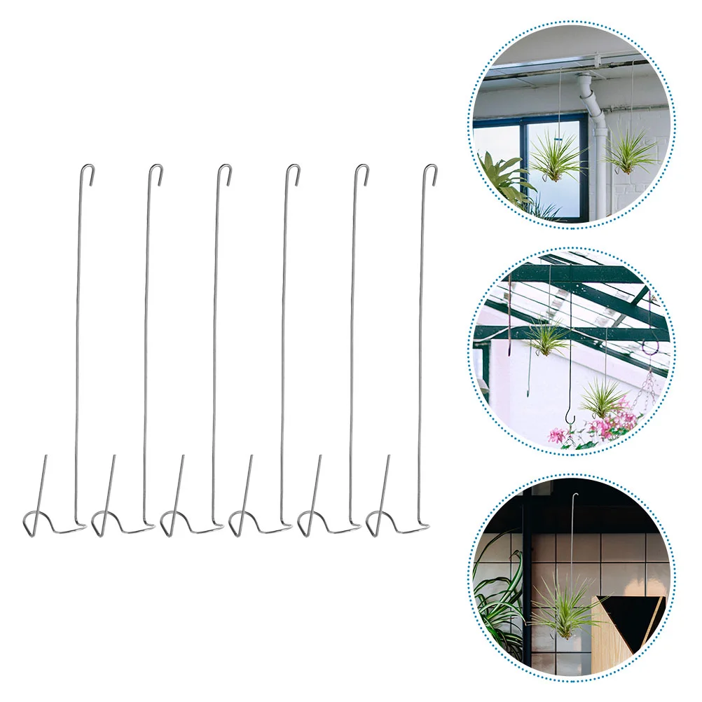 

6 Pcs Air Pineapple Hook Plant Hanging Display Hanger for Tillandsia Outdoor Wall Planters Holder Balcony Gardening