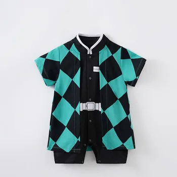 Cartoon Cosplay Outfit Baby Boy Girl Outfit Infant Clothes Toddler Costume Romper Jumpsuit 0-18 Months Newborn Short Sleeve baby 1