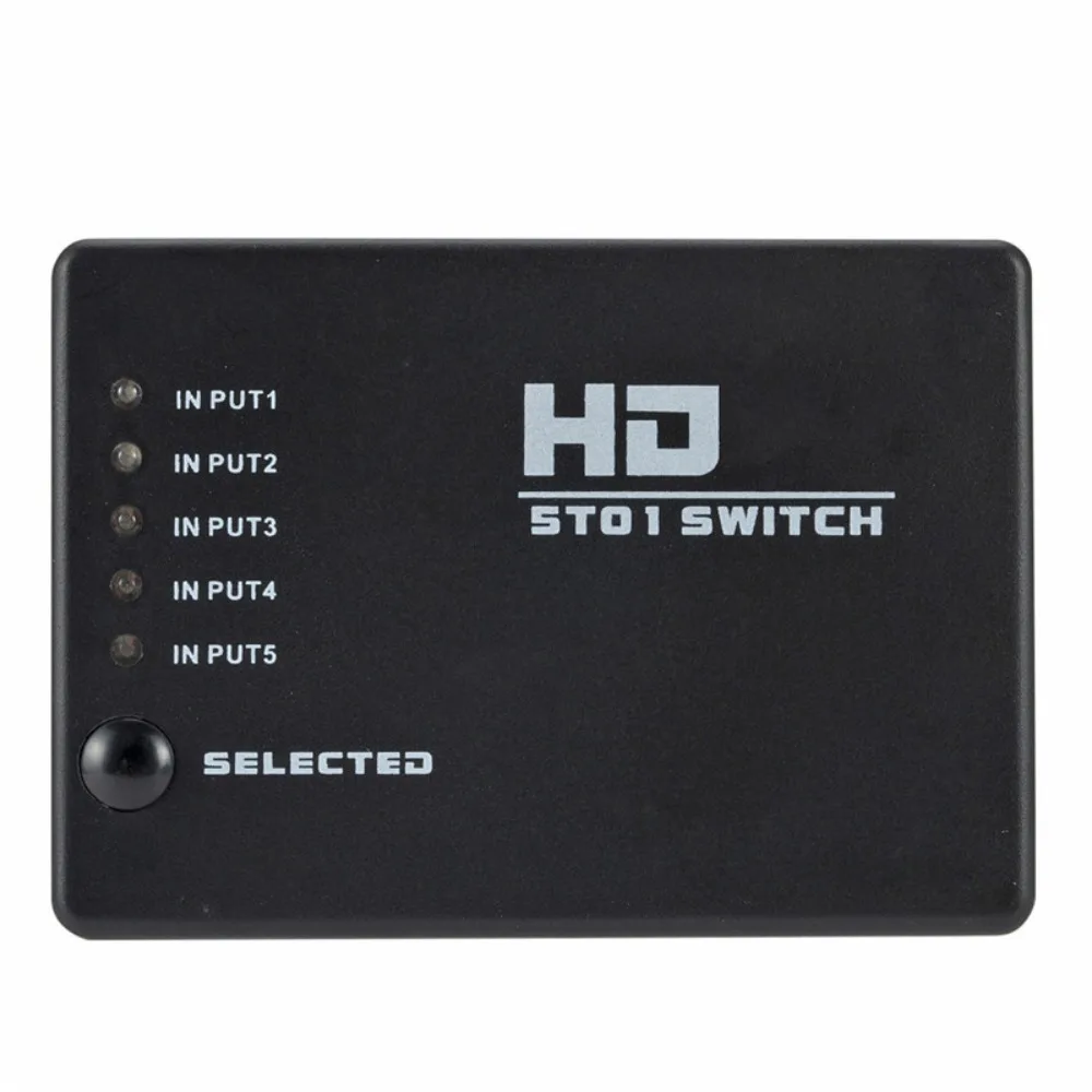 

5 in 1 Out 5 in1 HDMI Switcher Splitter Hub Video Converter 5 Port HDMI-compatible Switch Extender with Remote