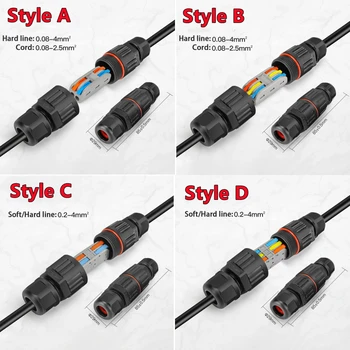 ใหม่ 4-1PC IP68 กันน้ํา Joint Wire Quick Connector 2/3 Pin Solder น้อยกว่าหลอดไฟ LED สายไฟกลางแจ้งกันฝน Terminal 10