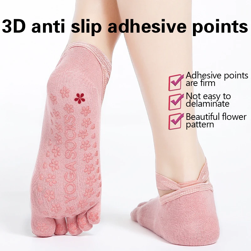 

Yoga Socks Pu Lati Socks Professional Five-Finger Socks Jumping Anti-Skid Socks Women'S Indoor Fitness Sports Socks
