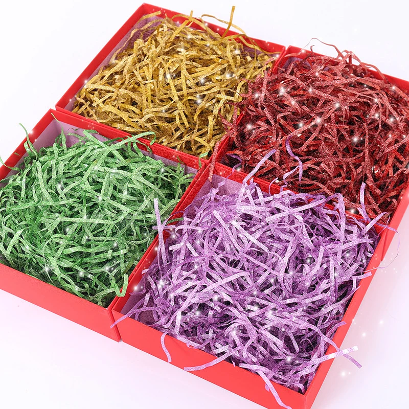10g Colorful Shredded Paper Gift Box Filler Crinkle Cut Paper Shred  Packaging Gift Bag Wedding Birthday Party Favors Decoration - AliExpress