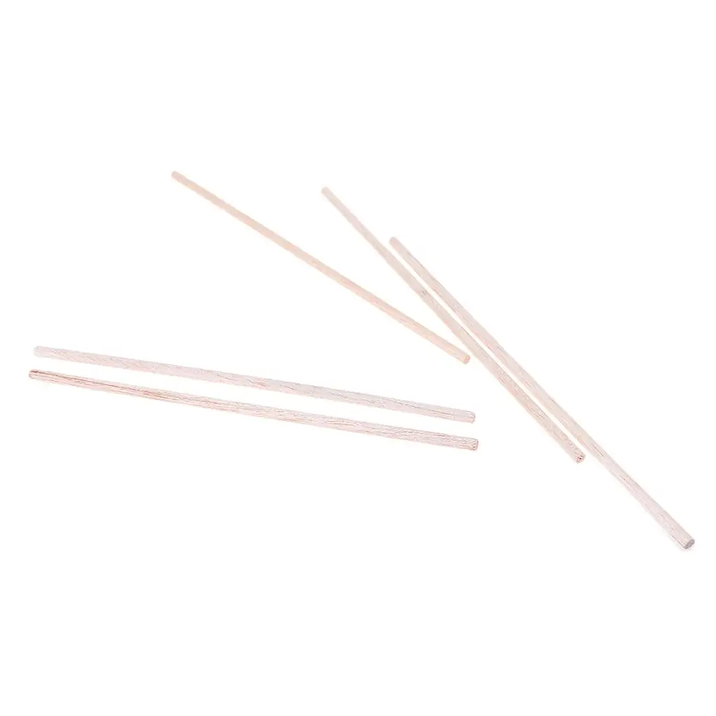 MagiDeal 공예 스틱 라운드 로드 발사 우드 바 취미 모델 DIY 공예 Acc, 건축 모델 장난감 조각용, 5 개, 6*250mm