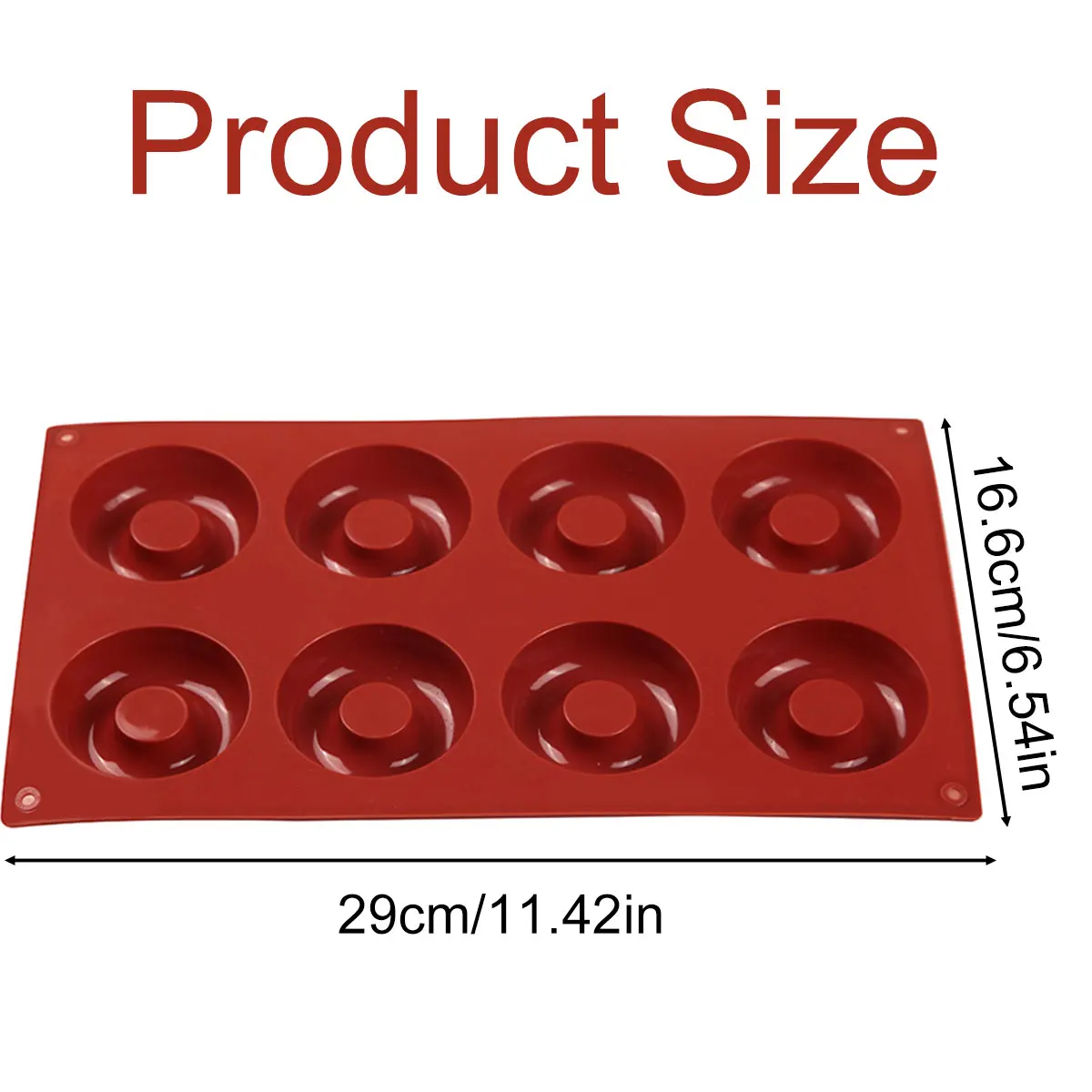 Donut Mold 8 Slots Silicone Non-Stick Donut Mold Heat Resistant Baking Donut Tray Reusable Donut Mold Tray Silicone Doughnut Pan