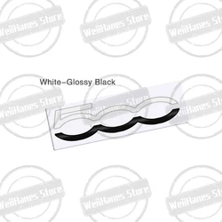 Premium Metal 3D Badge Letter Logo - Car Rear Trunk Body Sticker Emblem Accessory (White Glossy Black)