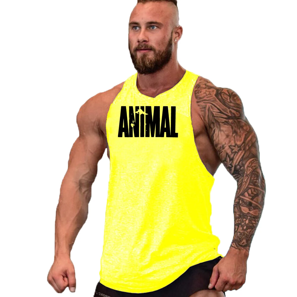 

Animal Fitness Clothing Bodybuilding Shirt Men Top for Fitness Sleeveless Sweatshirt Gym T-shirts Skull Man Men's Vest Stringer