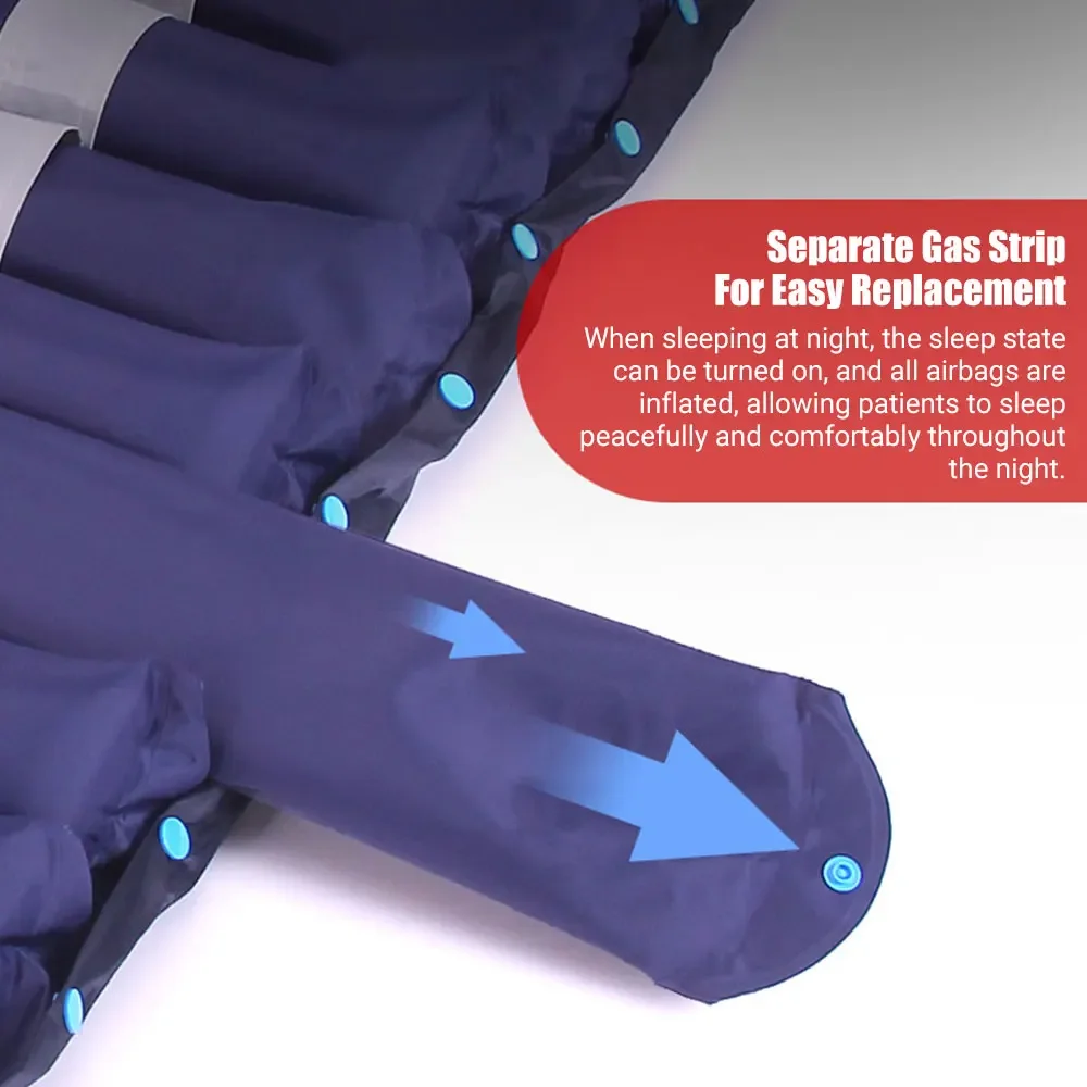 Alternating Pressure Mattress Pad with Electric Pump Anti-Decubitus Airflow Design for Bedridden Patients Prevent Pressure Sores