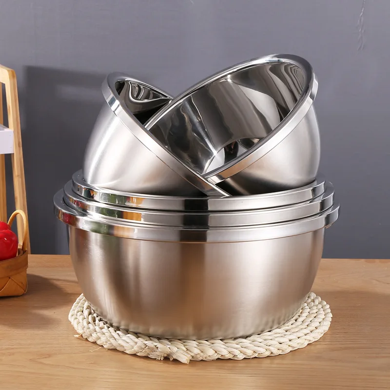 304 Thicken Stainless Steel Salad Bowl Food Mixing Bowls Egg