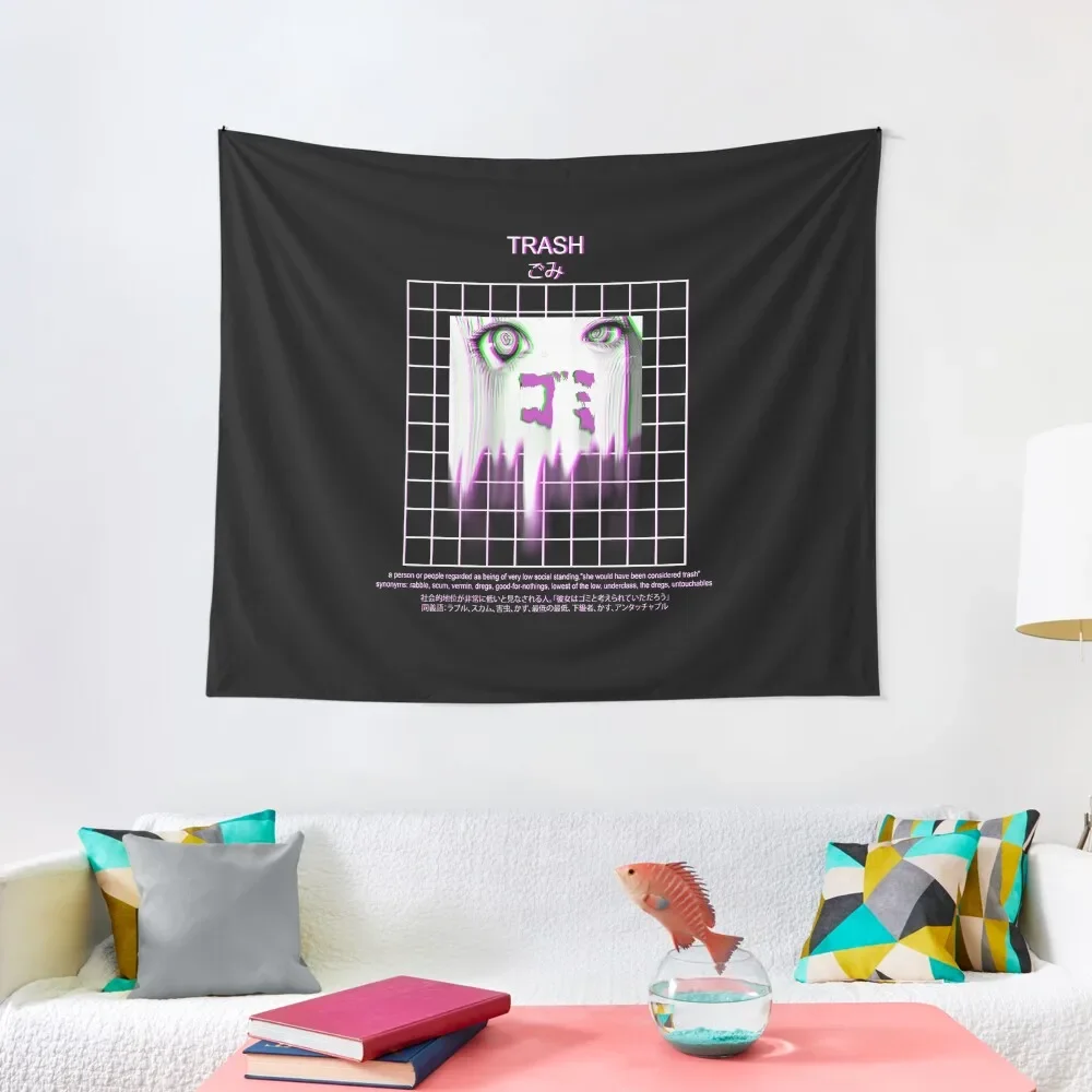 

TRASH - SAD JAPANESE ANIME AESTHETIC Tapestry Bedroom Decoration Wallpaper Tapestry