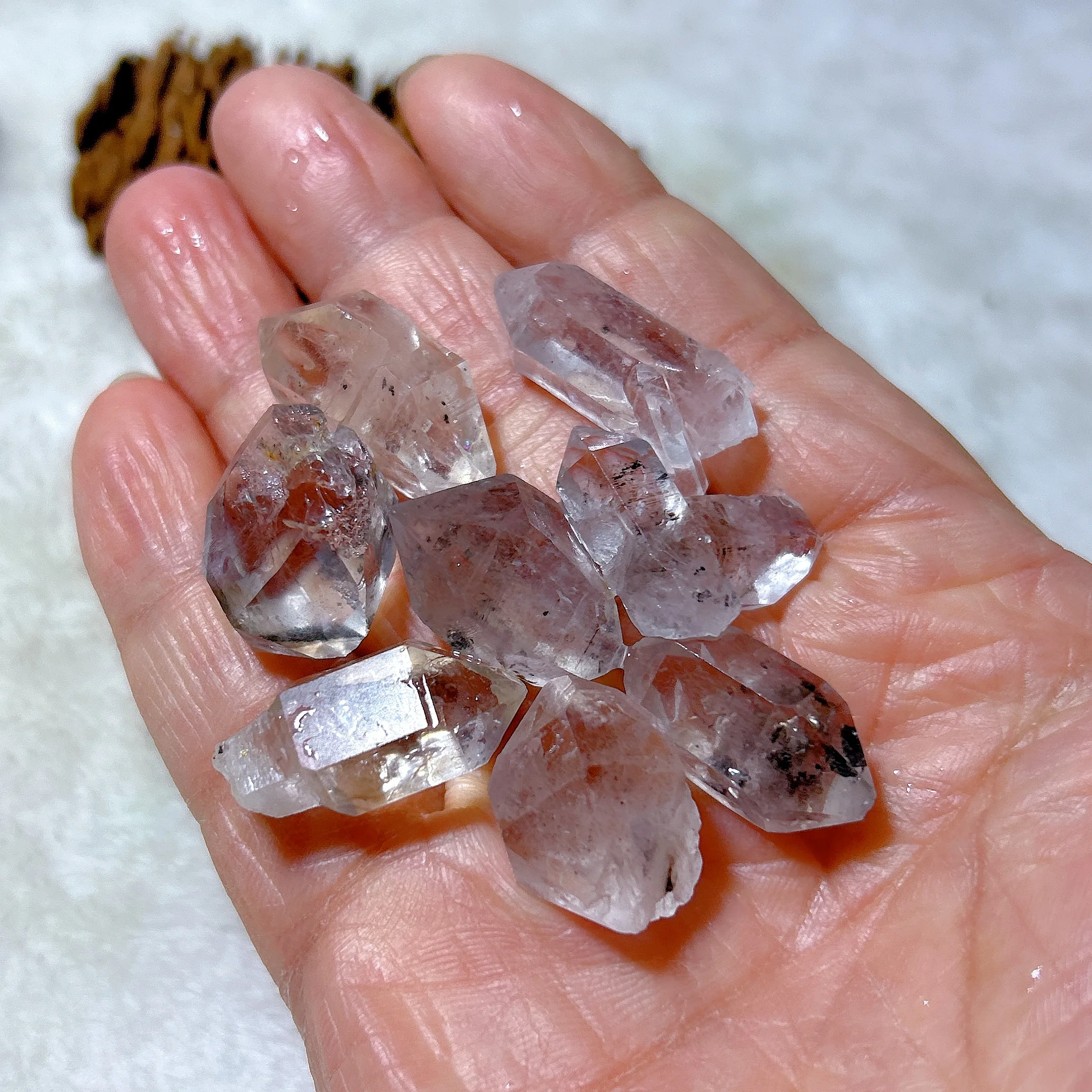 Natural Crystal Herkimer Diamond Specimen Raw Gemstones High Quality Healing Reiki Home Decorations Mineral Energy Gift 4