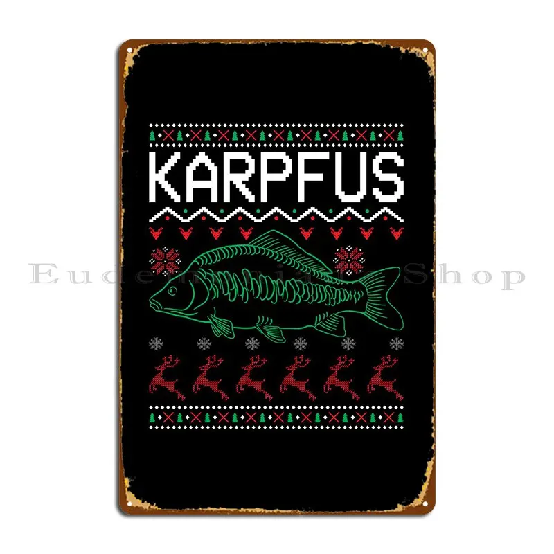 

Karpfen Angler Weihnachten Metal Signs Garage Printing Garage Iron Wall Decor Tin Sign Poster