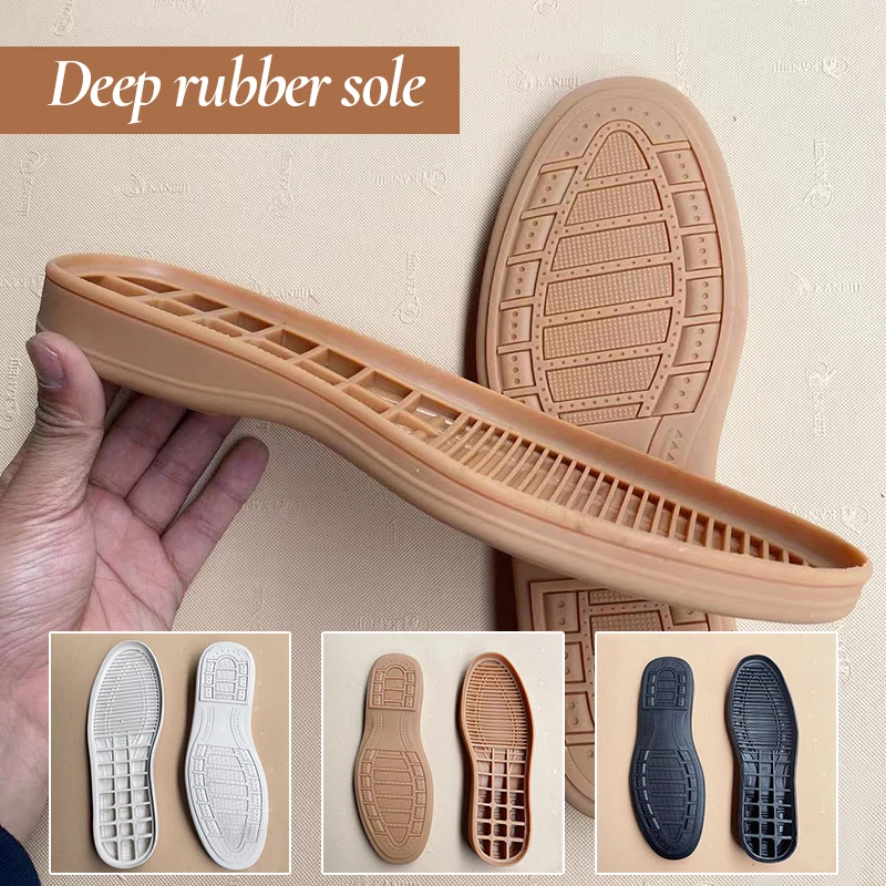 

1 Pair Rubber Soles For Making Shoes Replacement Outsole Anti-Slip Shoe Sole Repair Sheet Protector DIY Hand Knitting Materials