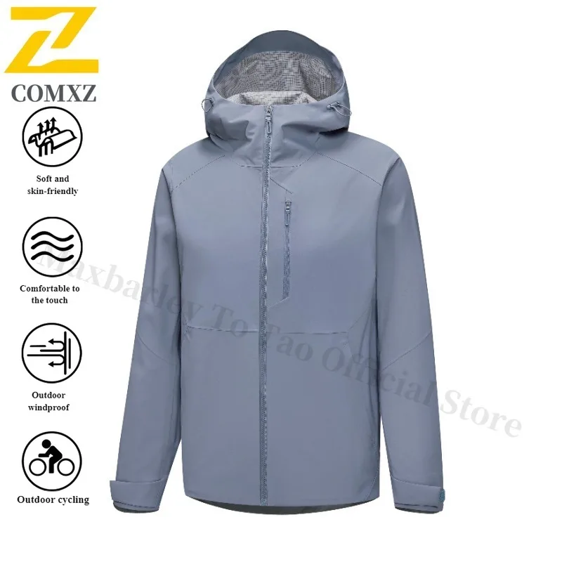 EiAO Men's Trendy Windbreaker Spring Autumn Waterproof Windproof Casual Outdoor Jacket for Hiking Camping Fishing 2025 Fashion