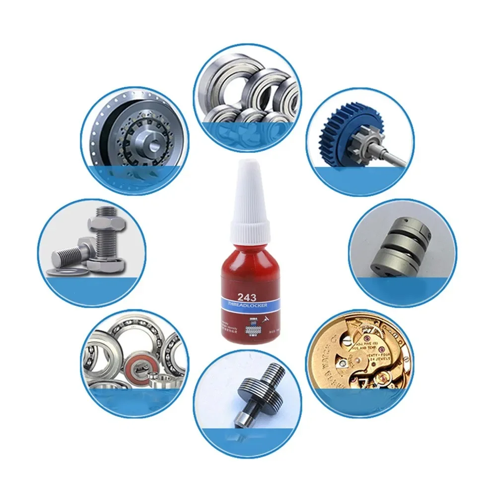 10ml Thread Lock Glue Screw Locking Agent 243 RETAINER Rusty Metals Glue For Metals Home Improvement Tools Hardware