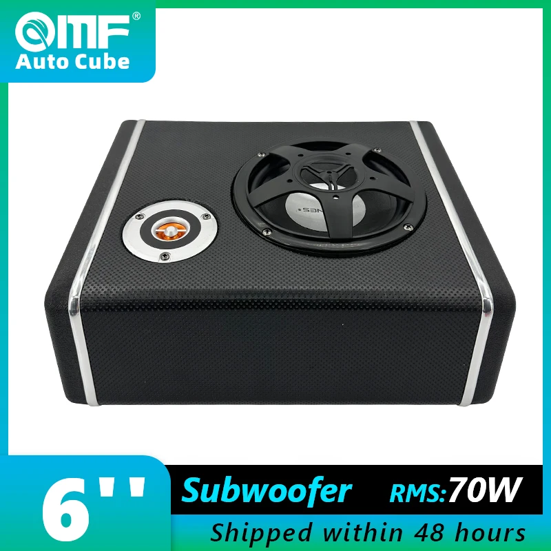 Auto Cube Zl-Ct6 Subwoofer Attivo Per Auto 4Ohm 70W Sotto Il Sedile Amplificatore Subwoofer Stereo Da 6 Pollici Sistema Audio Per Auto