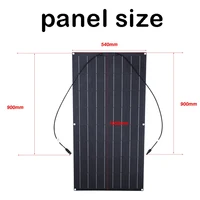 300W ETFE PET Semi-flexible 18V panneau solaire étanche chargeur de cellule solaire batterie pour Camping maison voiture hors réseau système 12 volts 3