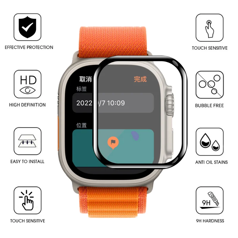 3PCS 3D  ð 8 7 6 5 4 3 2 1 ũ  40MM 41MM 42MM 44MM 45MM 38MM iwatch Ʈ 8 49MM