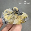 Natural Brazil Gold Rutilated Quartz Hair Crystal and specular hematite symbiosis Mineral Specimen 1