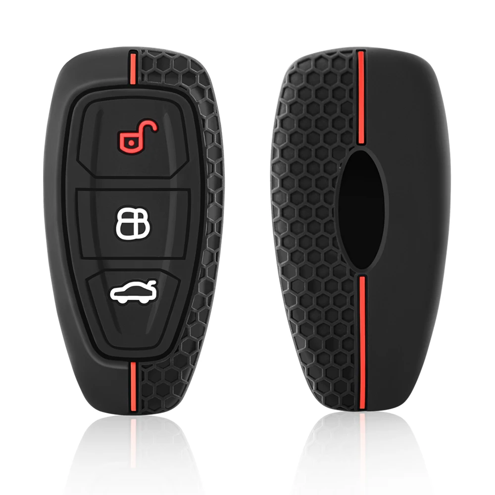 3 Button Key Cover for Ford Transit Custom Mondeo Fiesta Kuga ST Line MK3 Focus 3 Station Wagon Ecosport, key case cover, key case
