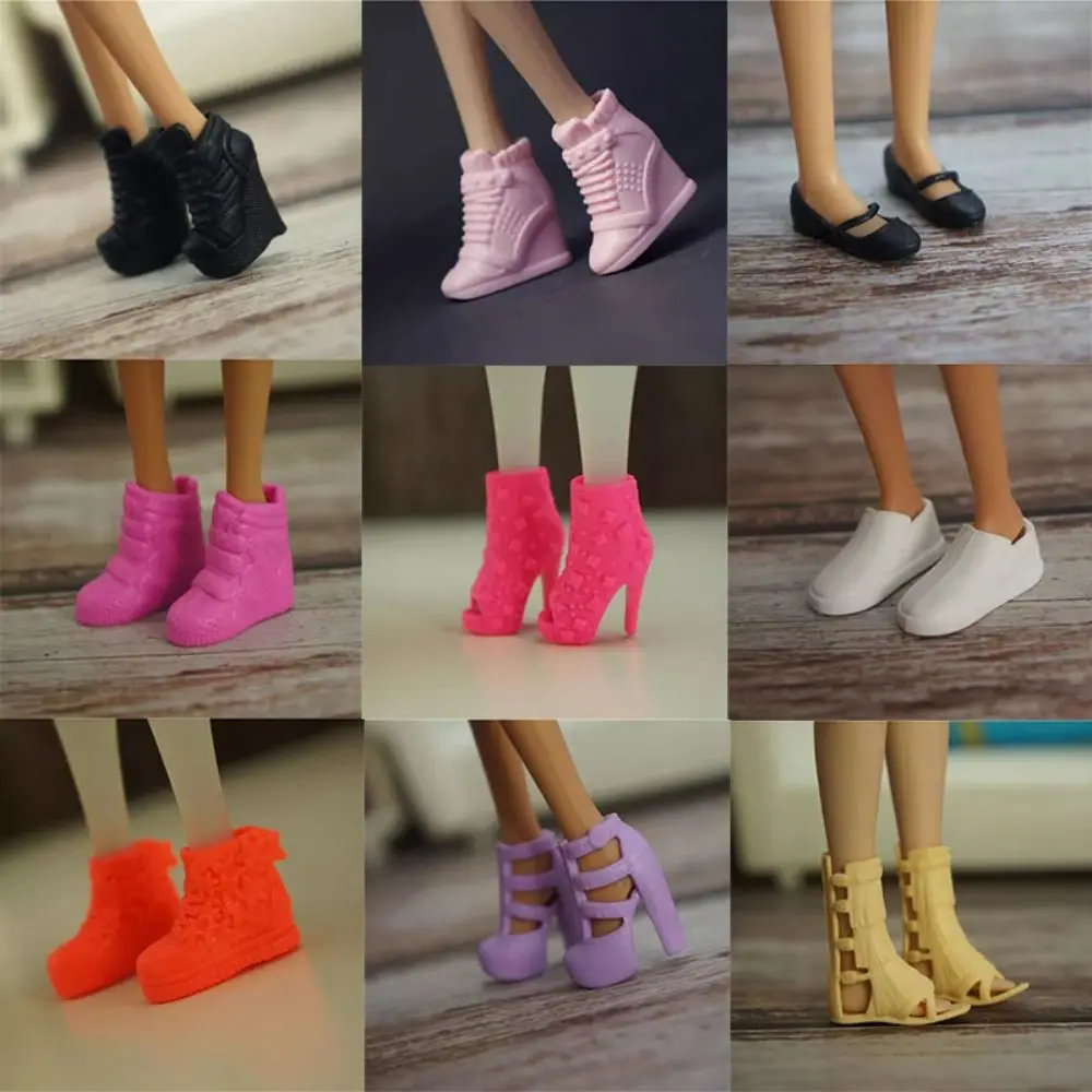 Plastic Doll Boots Shoes for Female Dolls